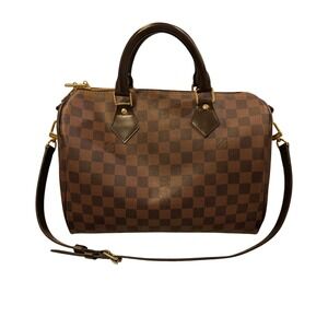 Louis Vuitton Speedy Bandouliere 30 Women Brown Damier Ebene Bag